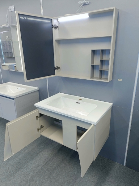 Bộ tủ chậu lavabo, tủ gương phòng tắm TC 017-80