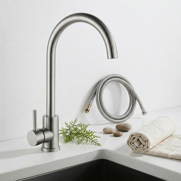 Vòi chậu rửa bát INOX 304 Tròn