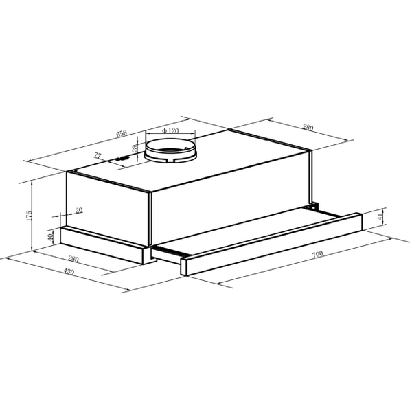 Máy hút mùi âm tủ FANDI FD -6028/7028
