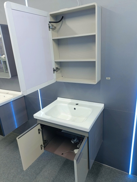 Bộ tủ chậu lavabo, tủ gương phòng tắm TC 012-60