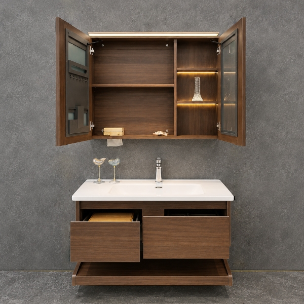 Bộ tủ chậu lavabo, tủ gương phòng tắm WLA01