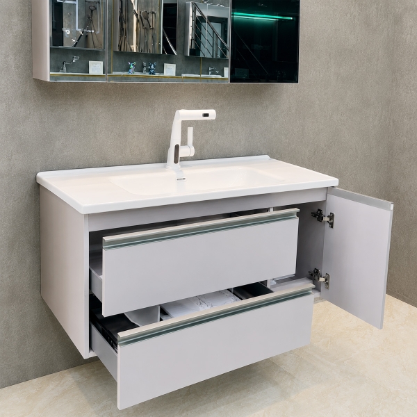 Bộ tủ chậu lavabo, tủ gương phòng tắm WL2015B