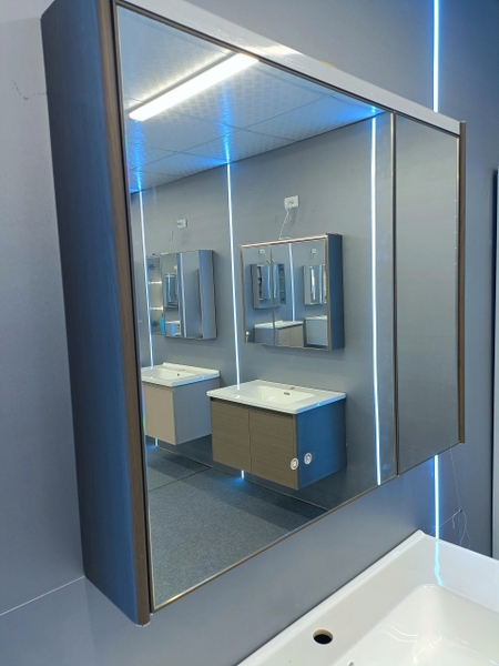 Bộ tủ chậu lavabo, tủ gương phòng tắm TC 035-100