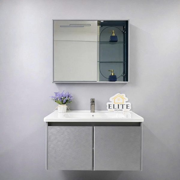 Bộ tủ chậu lavabo, tủ gương phòng tắm TC 013 - 02