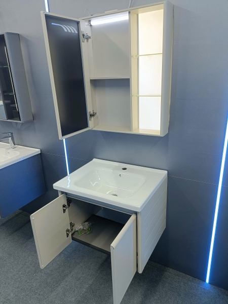 Bộ tủ chậu lavabo, tủ gương phòng tắm TC 015-60