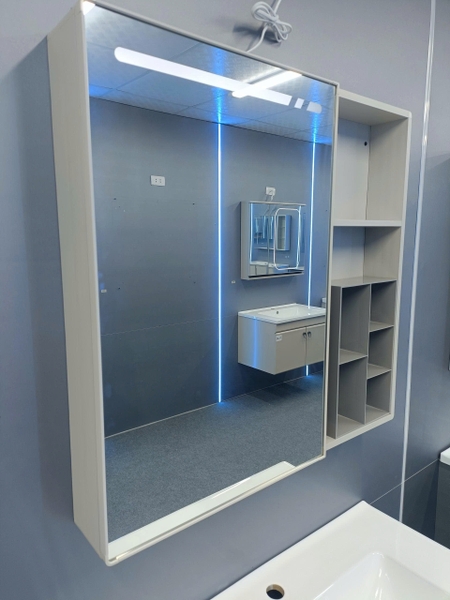 Bộ tủ chậu lavabo, tủ gương phòng tắm TC 017-80