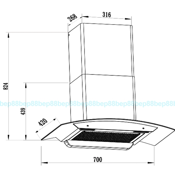 Máy hút mùi Faster 750B | Faster 750S | Tự động làm sạch | Cảm ứng vẫy tay