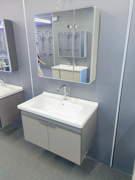Bộ tủ chậu lavabo, tủ gương phòng tắm TC 012-80