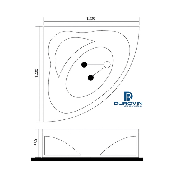 Bồn Tắm Góc 1m2 DRV-2122