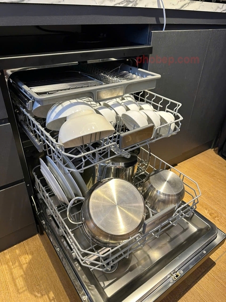 Máy rửa bát Texgio Dishwasher TGDH795B Smart+ - Máy rửa chén bát 16 bộ, Sấy khí nóng