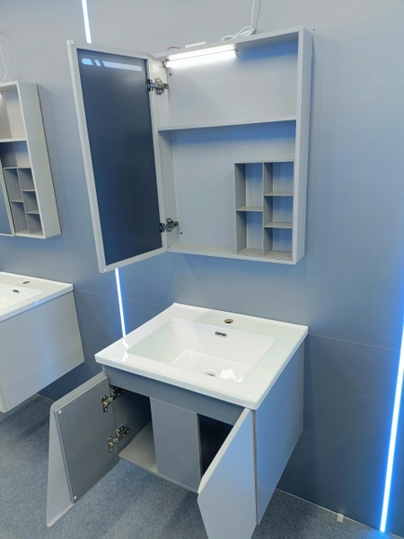 Bộ tủ chậu lavabo, tủ gương phòng tắm TC 018-60