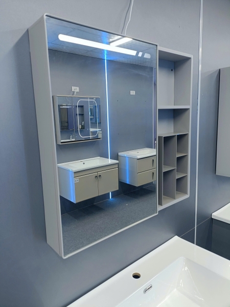 Bộ tủ chậu lavabo, tủ gương phòng tắm TC 018-80