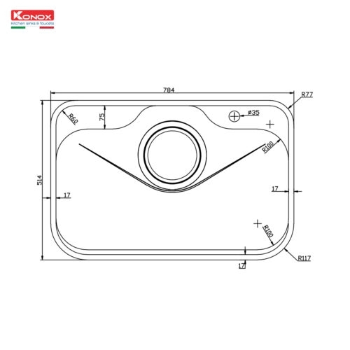 Chậu Rửa Bát KoNox TARI 7851SR
