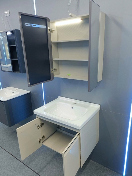 Bộ tủ chậu lavabo, tủ gương phòng tắm TC 009-60