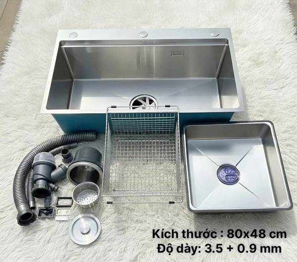 Chậu rửa bát 1 hố chuẩn INOX 304