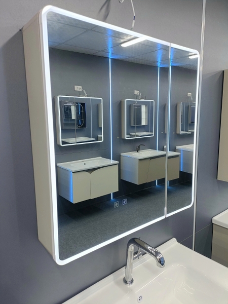 Bộ tủ chậu lavabo, tủ gương phòng tắm TC 012-80