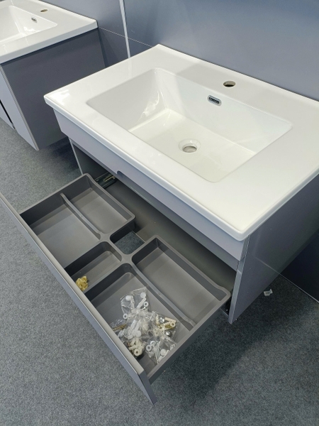 Bộ tủ chậu lavabo, tủ gương phòng tắm TC 021-80