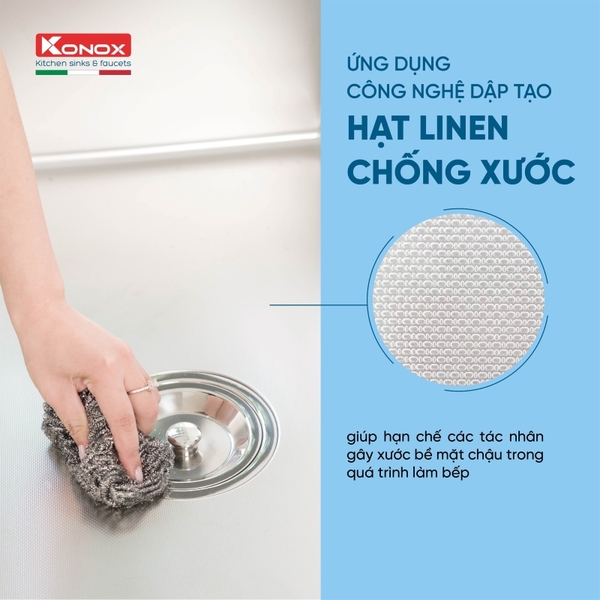 Chậu rửa bát chống xước Konox KN8248SO Dekor