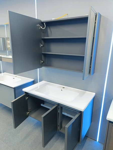 Bộ tủ chậu lavabo, tủ gương phòng tắm TC 020-100