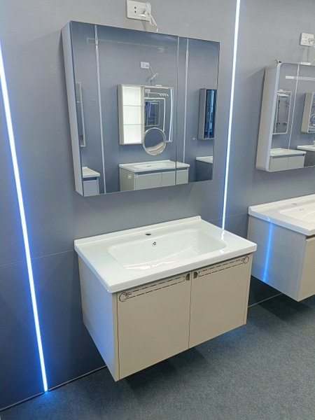 Bộ tủ chậu lavabo, tủ gương phòng tắm TC 023-80