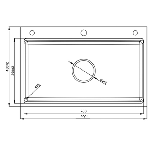 Chậu rửa bát 1 hố chuẩn INOX 304