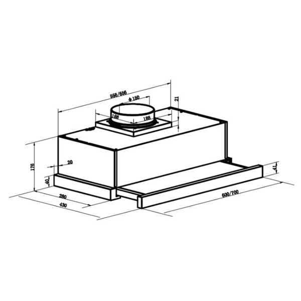 Hút Mùi Âm Tủ Faster FS SYP70T