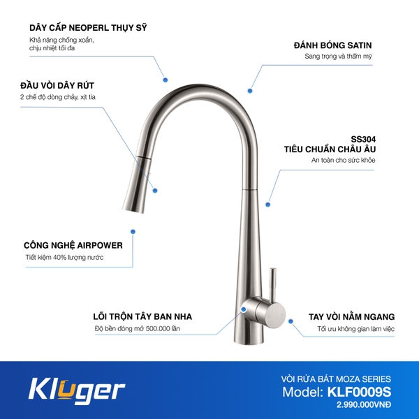 Vòi rửa bát Kluger KLF0009S