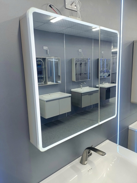 Bộ tủ chậu lavabo, tủ gương phòng tắm TC 007-80