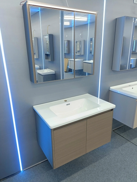 Bộ tủ chậu lavabo, tủ gương phòng tắm TC 031-80