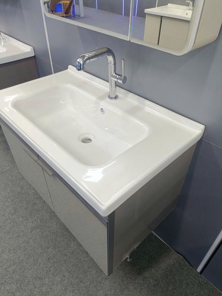 Bộ tủ chậu lavabo, tủ gương phòng tắm TC 012-80