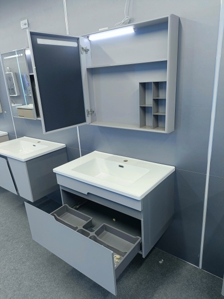 Bộ tủ chậu lavabo, tủ gương phòng tắm TC 021-80