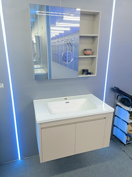 Bộ tủ chậu lavabo, tủ gương phòng tắm TC 024-80