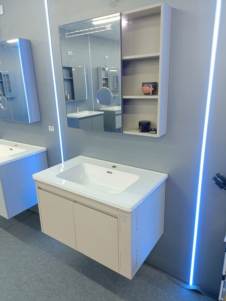 Bộ tủ chậu lavabo, tủ gương phòng tắm TC 024-80