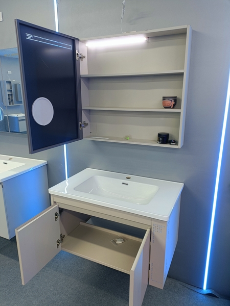 Bộ tủ chậu lavabo, tủ gương phòng tắm TC 024-80