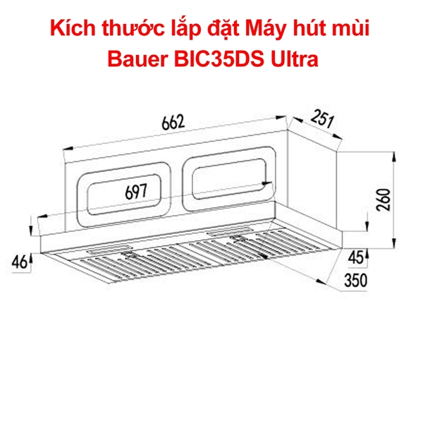 Máy hút mùi Bauer BIC35DS Ultra
