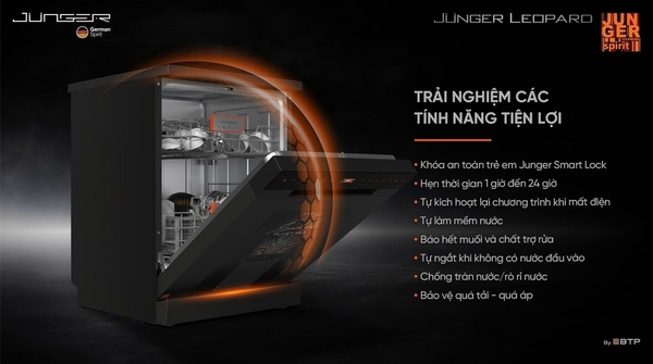 Máy rửa bát Junger Leopard DWJ 183 VG