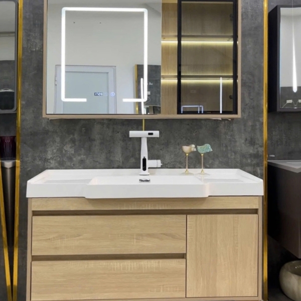 Bộ tủ chậu lavabo, tủ gương phòng tắm Wiliam