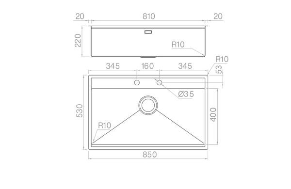 Chậu rửa bát NoBiNox NA830
