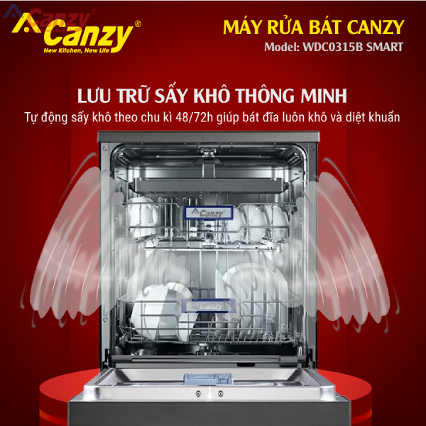 Máy rửa bát canzy WDC0315B SMART