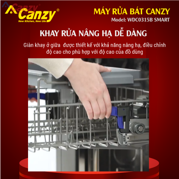 Máy rửa bát canzy WDC0315B SMART