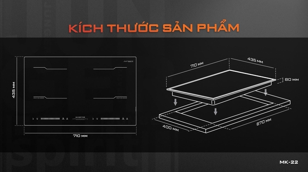 Bếp từ đôi Junger MK-22