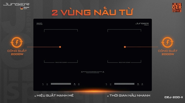 Bếp từ đôi Junger CEJ-200-II