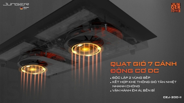 Bếp từ đôi Junger CEJ-200-II