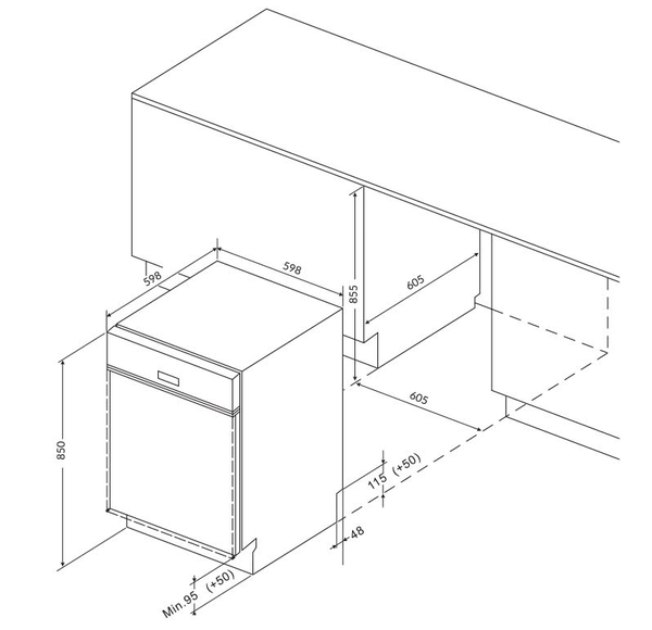 Máy rửa bát Eurosun SMS80EU15E