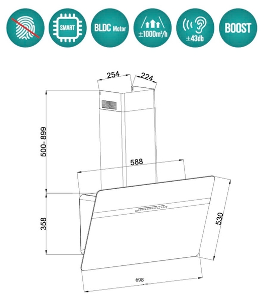 Máy Hút Mùi GrandX GX H70S86G