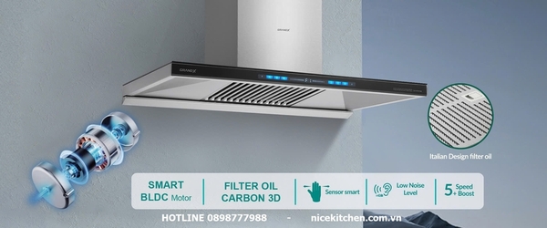 Máy Hút Mùi GrandX GX H90T81B