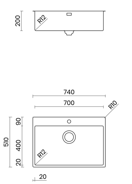 Chậu rửa bát NoBiNox NT675T