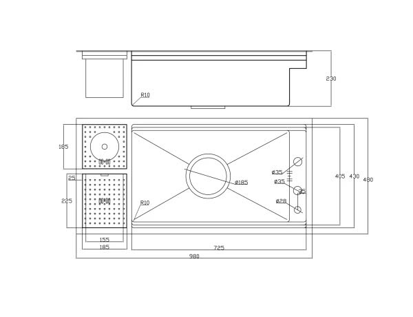 Chậu rửa bát NoBiNox NJ511B