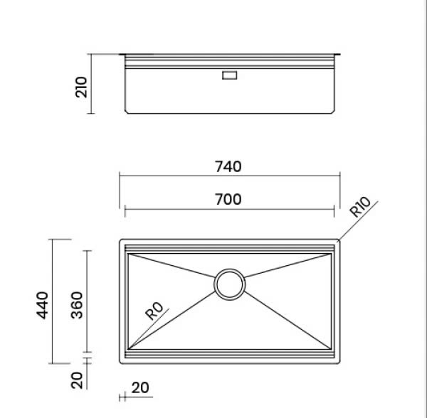 Chậu rửa bát NoBiNox NT644U