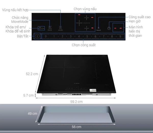 Bếp từ Bosch HMH.PVJ631FB1E Serie 6